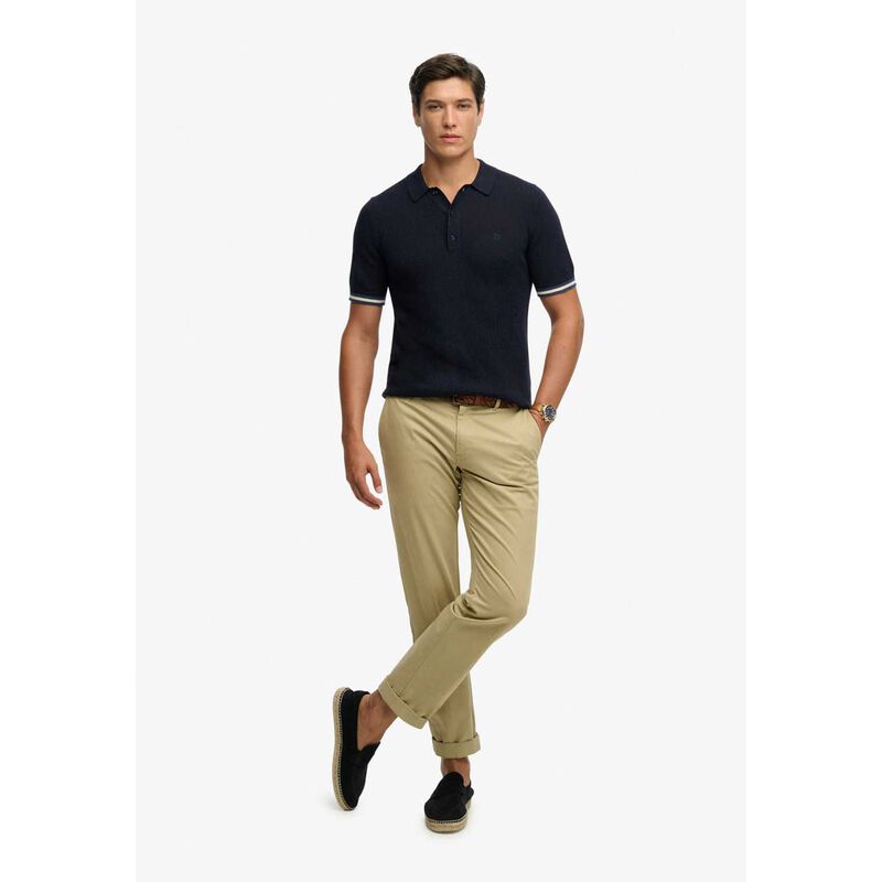 Superdry Knitted Texture Short Sleeve Polo image number 3